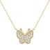 Luxury Butterfly Zirconia Pendant Party Necklace 80200298