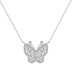 Luxury Butterfly Zirconia Pendant Party Necklace 80200298