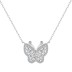Luxury Butterfly Zirconia Pendant Party Necklace 80200298