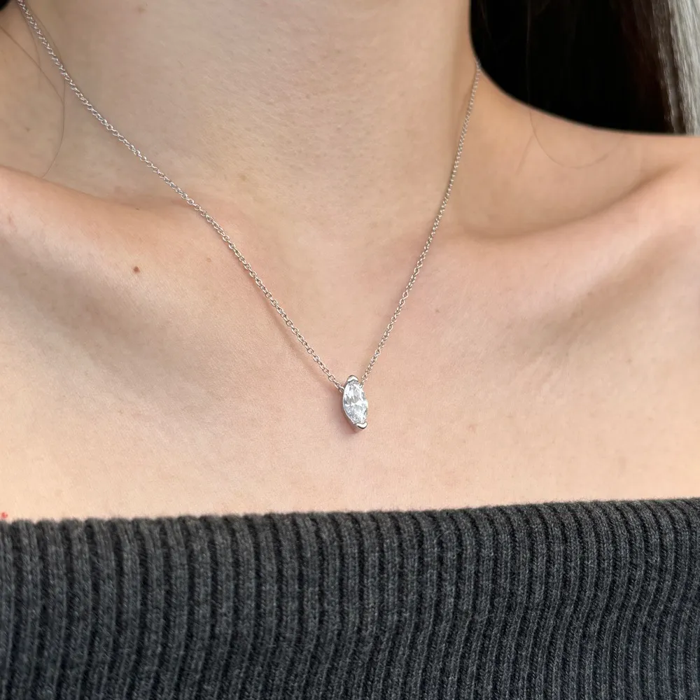S925 Sweet Marquise Zirconia Necklace 80200300 - image2