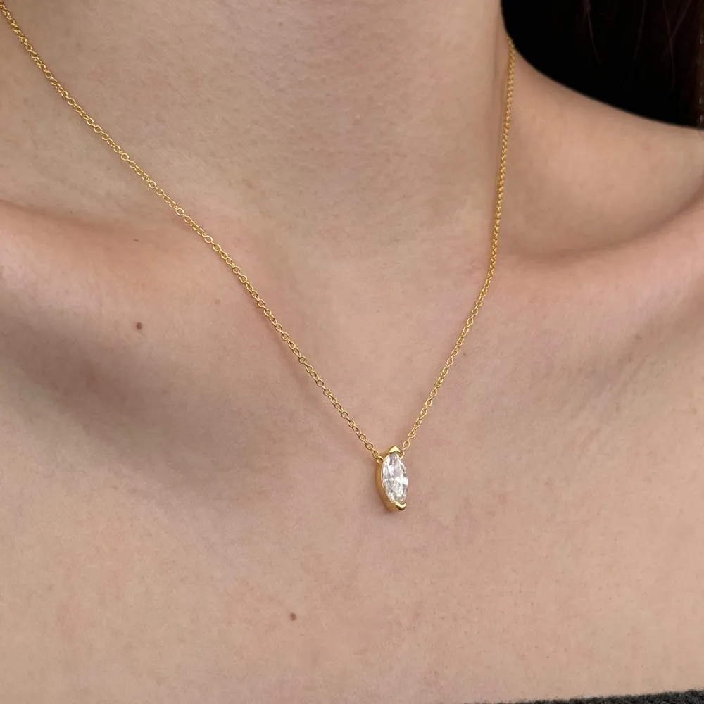 S925 Sweet Marquise Zirconia Necklace 80200300 - image1