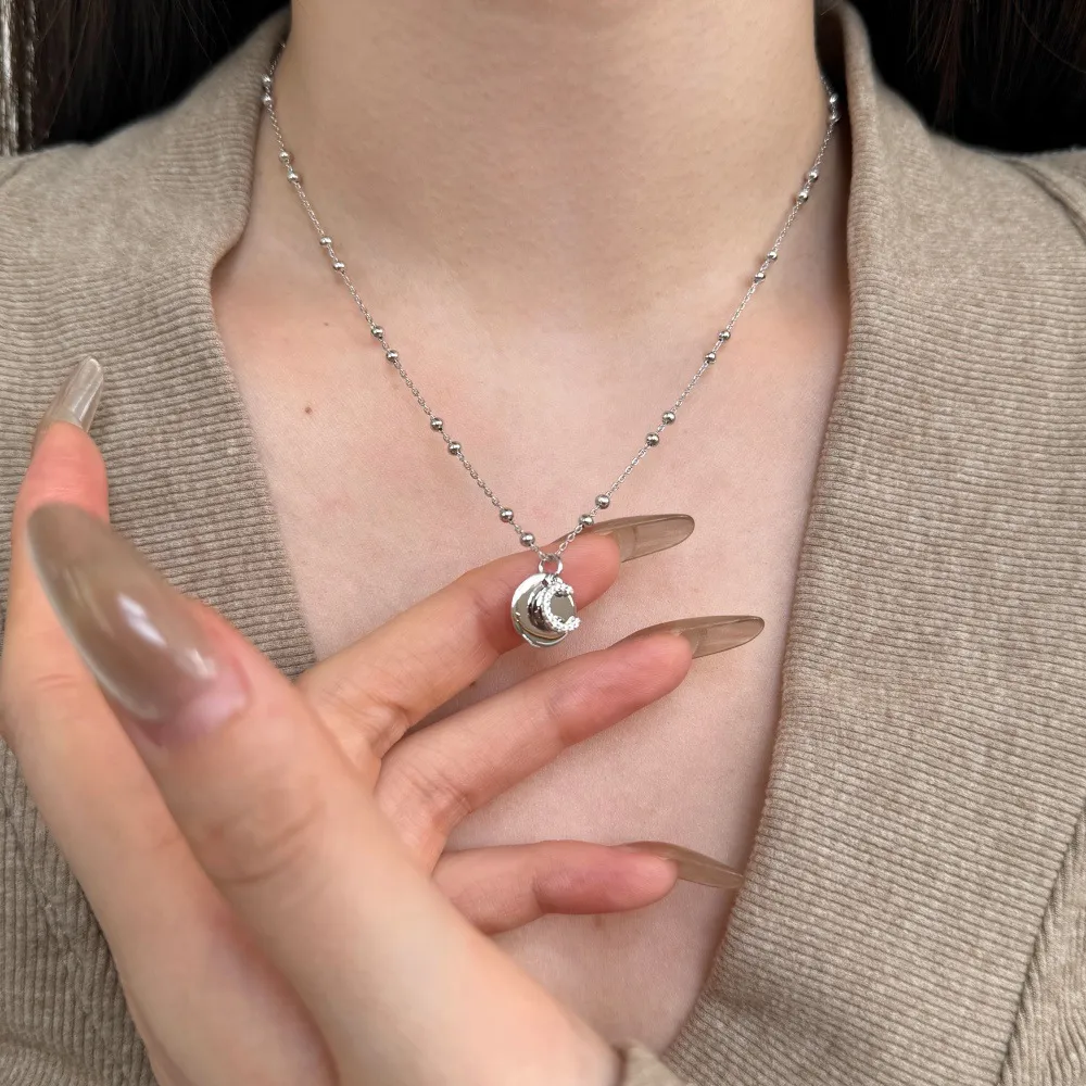 S925 Zirconia 24 Letters Pendant Necklace 80200304 - image4