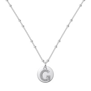 S925 Zirconia 24 Letters Pendant Necklace 80200304