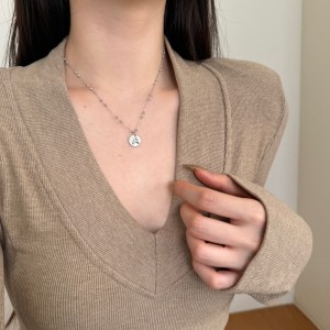 S925 Zirconia 24 Letters Pendant Necklace 80200304