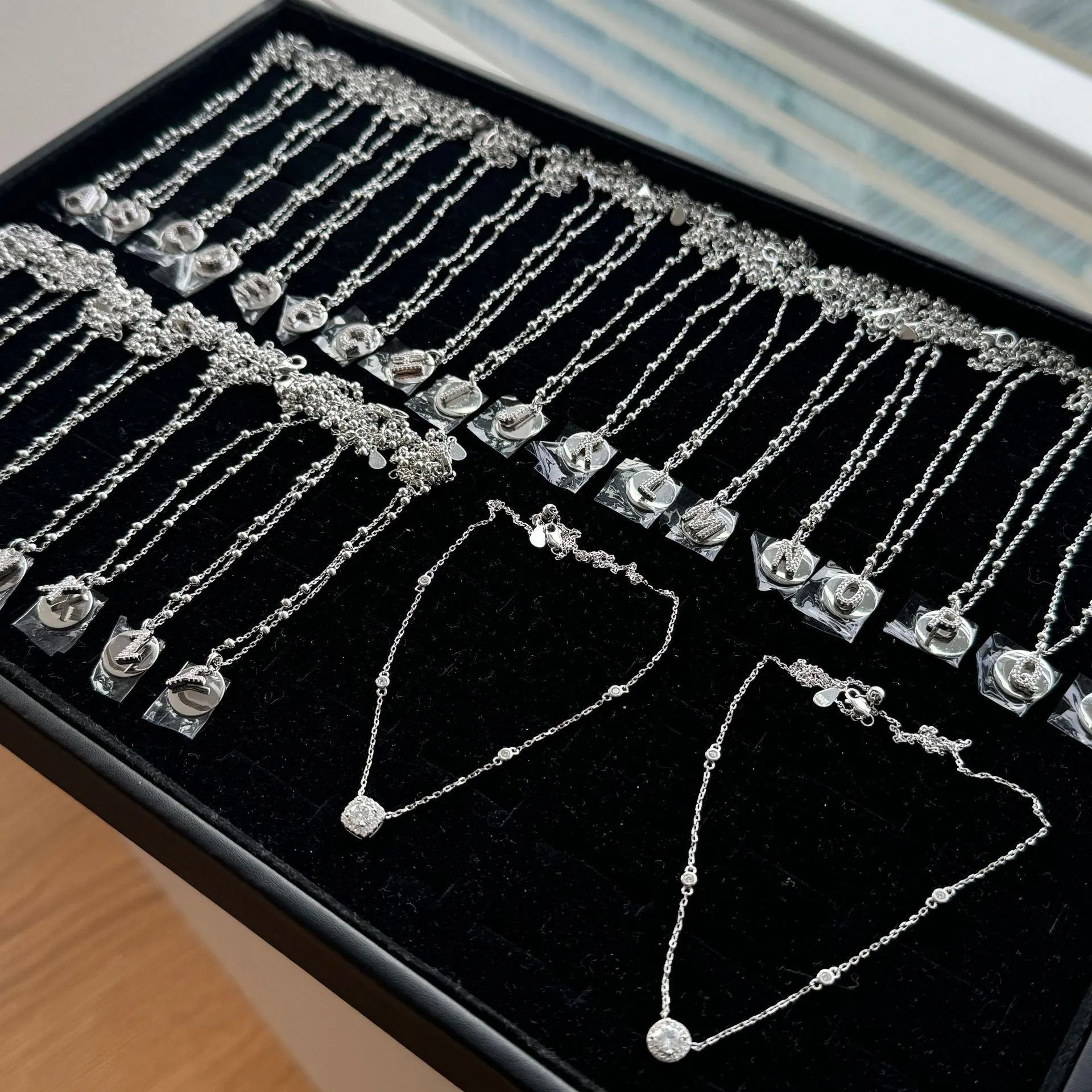 S925 Zirconia 24 Letters Pendant Necklace 80200304 - image3