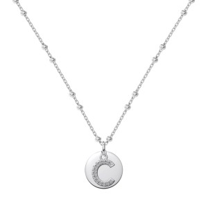 S925 Zirconia 24 Letters Pendant Necklace 80200304