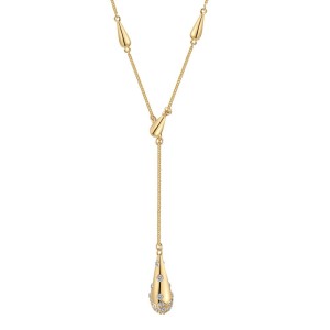 S925 Vintage Italy Style Zirconia Water-drop Necklace 80200310