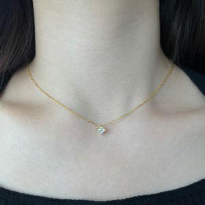 S925 Sparkle Zirconia Clover Flower Necklace 80200311