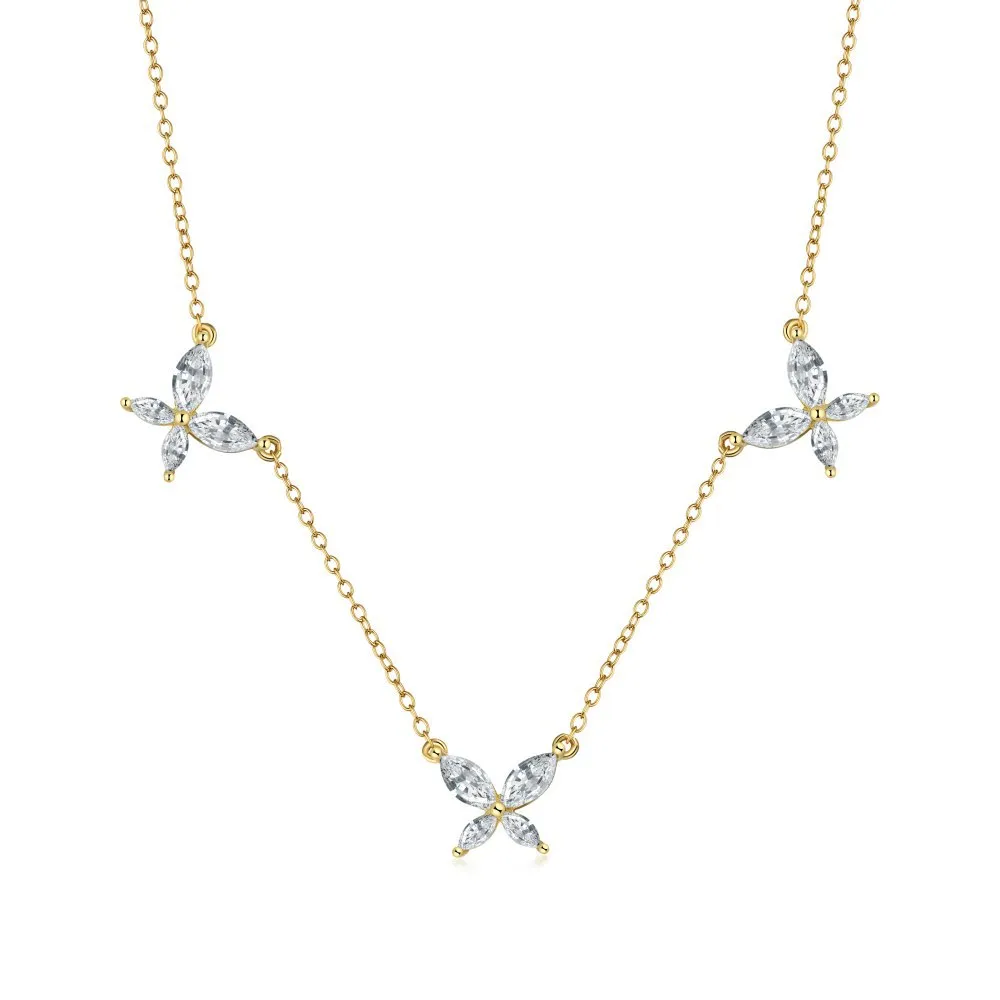S925 Sparkle 5A Zirconia Butterfly Necklace 80200312