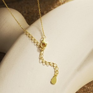 925 Sterling Silver Zirconia Moon Necklace 80200314