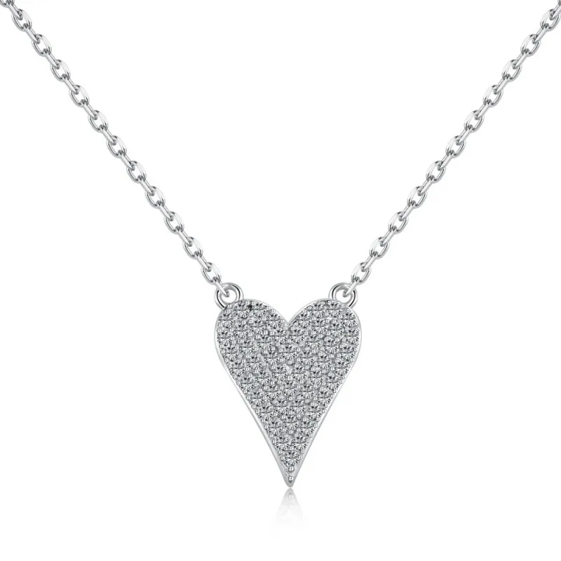 925 Sterling Silver Zirconia Love Heart Necklace 80200331