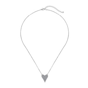 925 Sterling Silver Zirconia Love Heart Necklace 80200331
