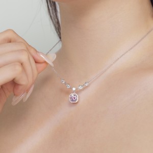 S925 5A Iced Sugar Zirconia Wedding Necklace 80200338
