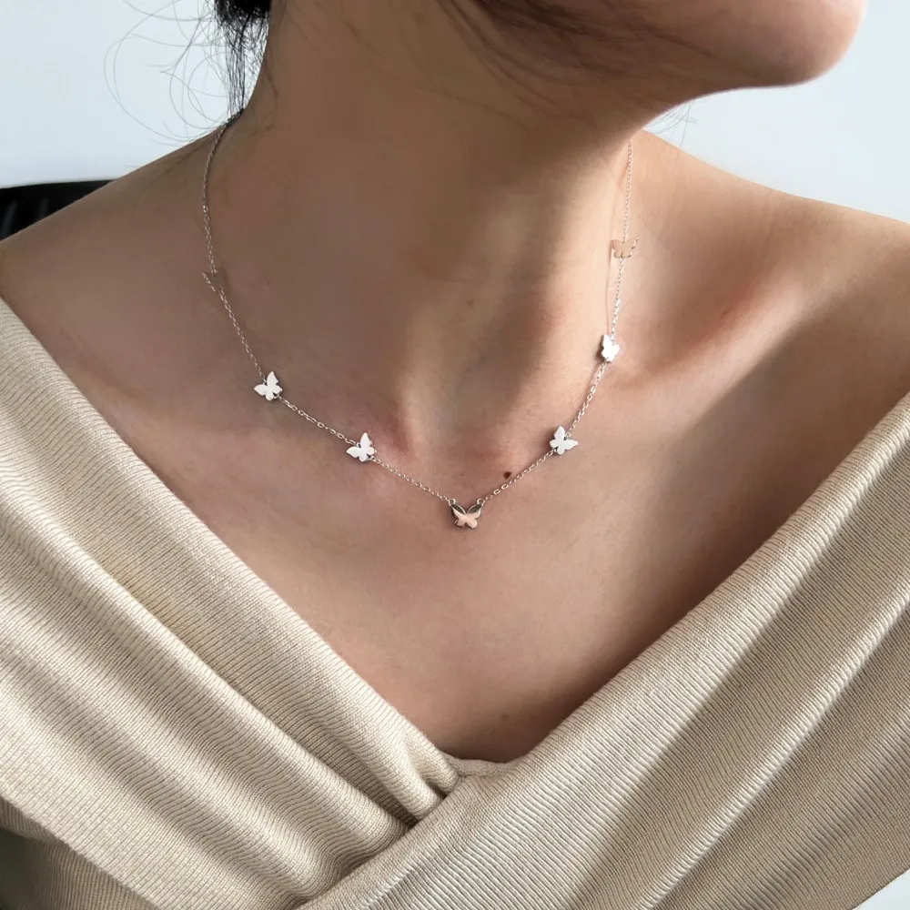 925 Sterling Silver Butterfly Necklace 80200341 - image1