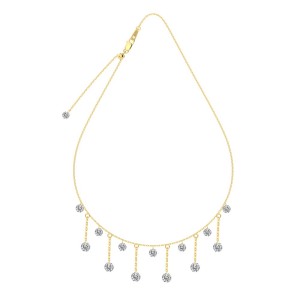 S925 Bling 3mm/4mm Zirconia Tassel Necklace 80200357
