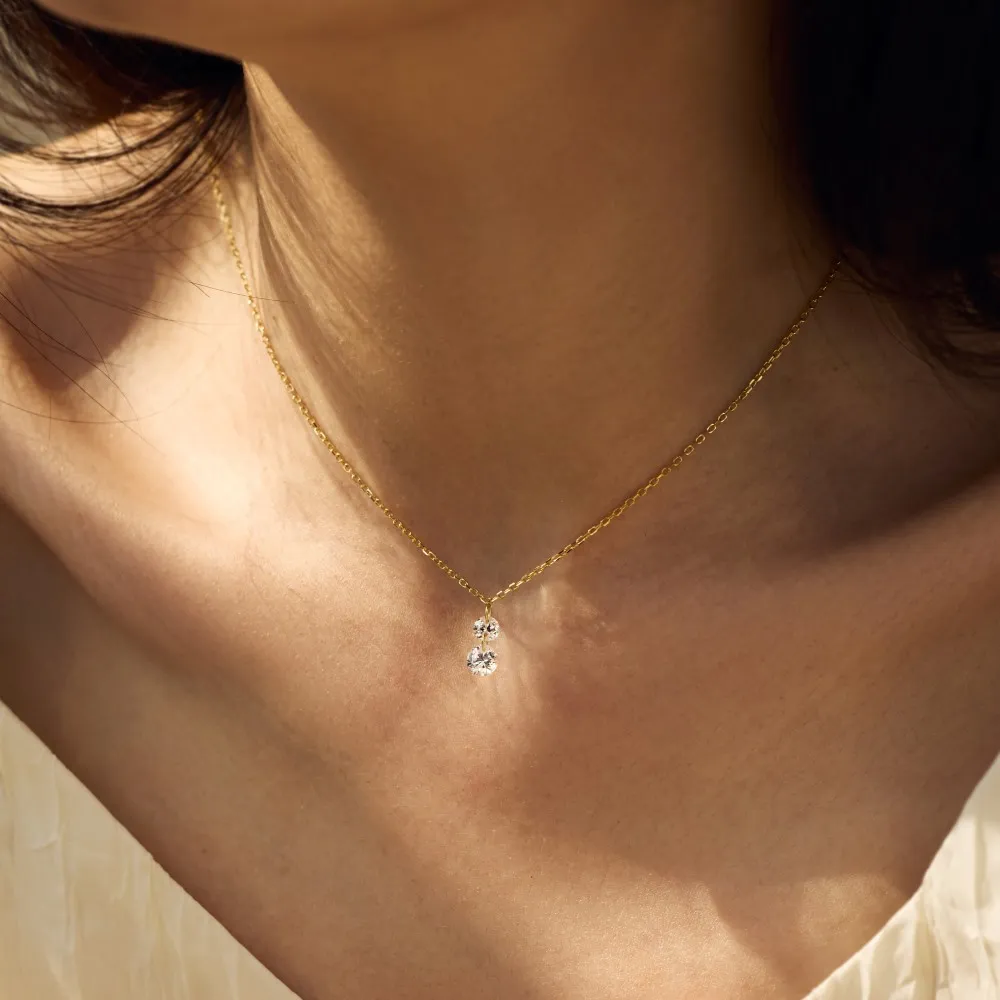 925 Sterling Silver 3mm/5mm Zirconia Necklace 80200360 - image2