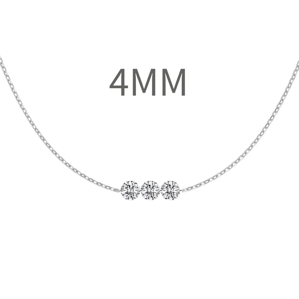 925 Sterling Silver Blink 4mm/5mm/6mm Zirconia Necklace 80200361
