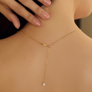 925 Sterling Silver Blink Waterdrop Zirconia Necklace 80200362