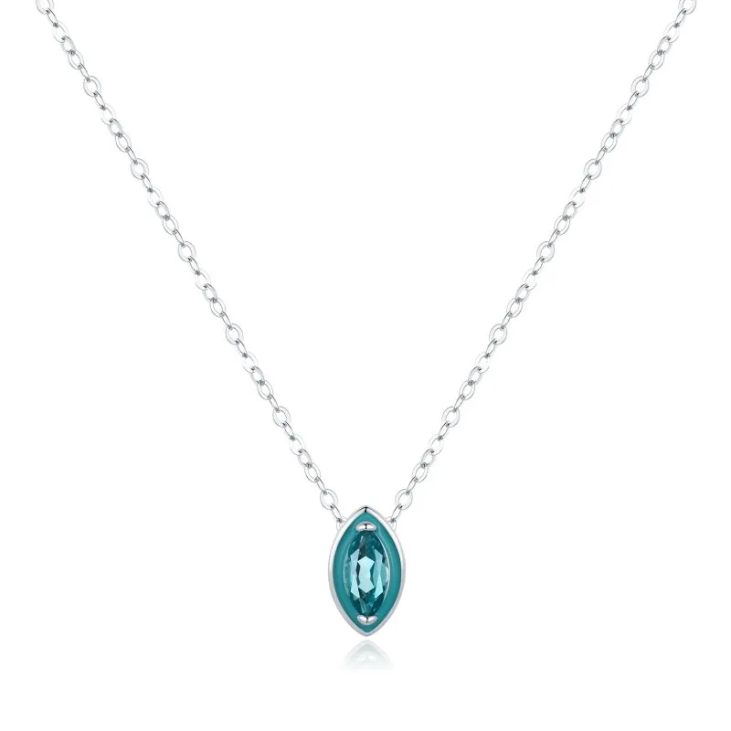 S925 Elegant Geometric Zirconia Necklace 80200371