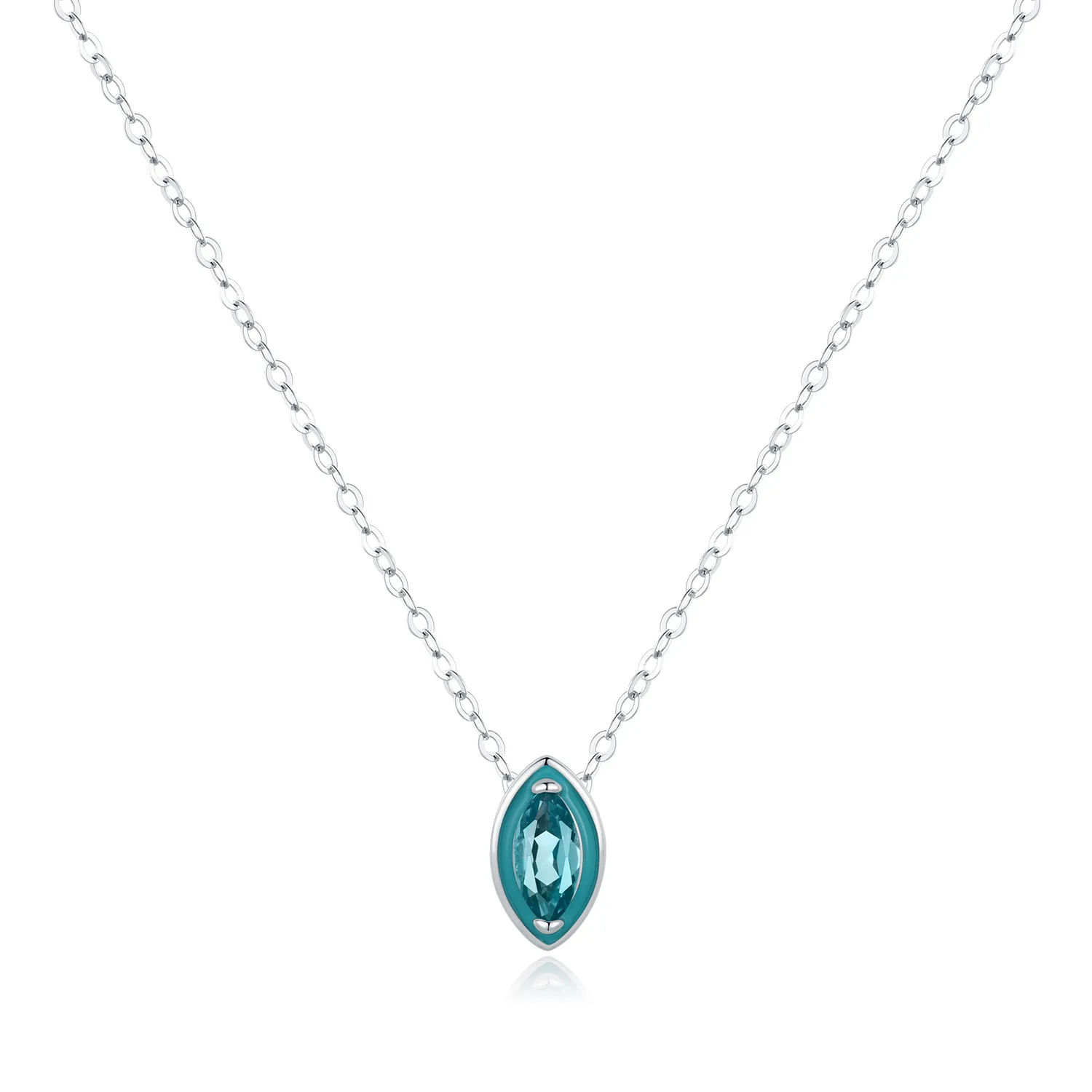 S925 Elegant Geometric Zirconia Necklace 80200371