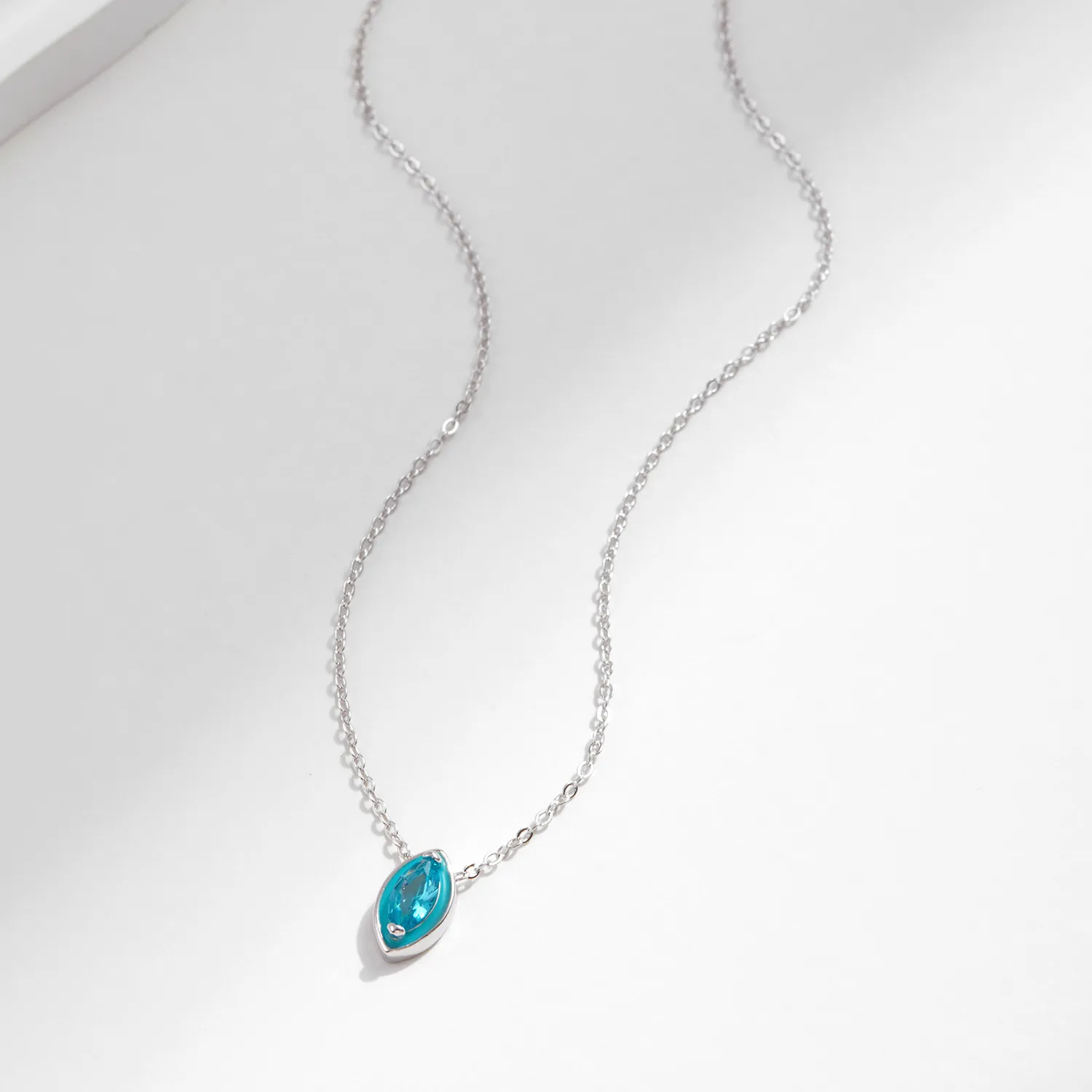 S925 Elegant Geometric Zirconia Necklace 80200371 - image2