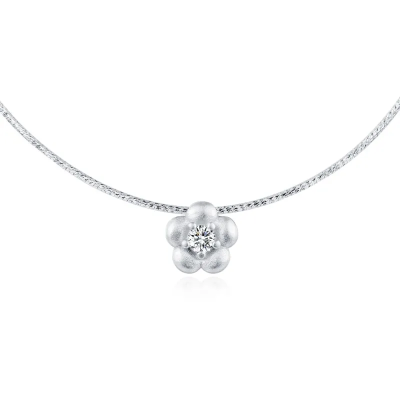 S925 Vintage Flower Choker Necklace 80200372
