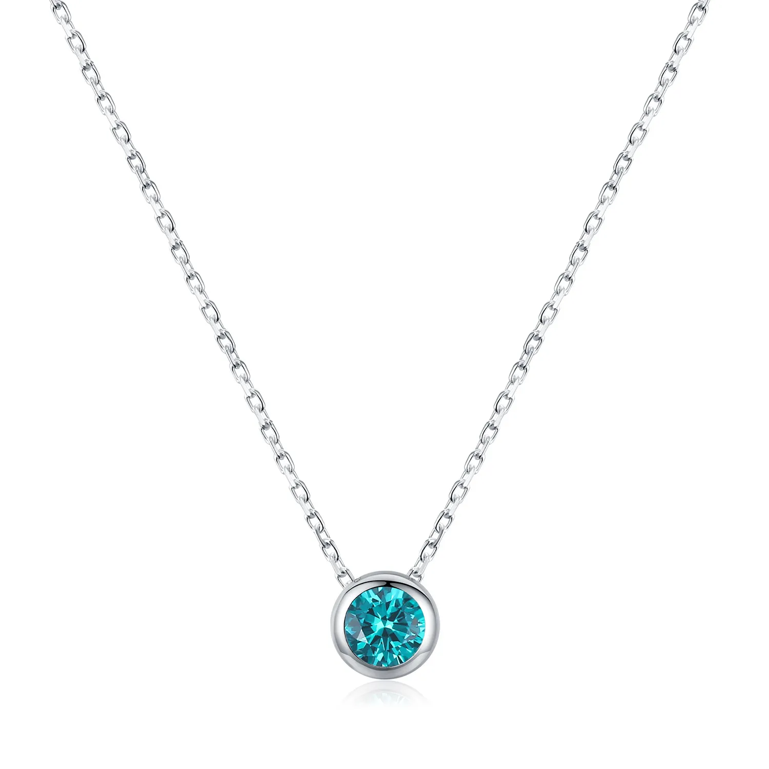 S925 Vintage Paraiba Zirconia Necklace 80200376