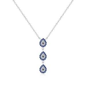 925 Sterling Silver Y-shaped Zirocnia Eye Statement Necklace 80200391