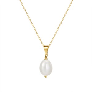 925 Sterling Silver Baroque Fresh Water Pearl Necklace 80200413