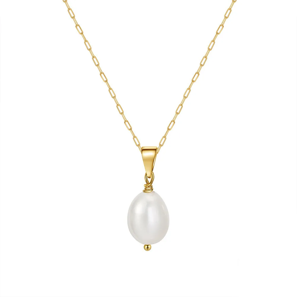 925 Sterling Silver Baroque Fresh Water Pearl Necklace 80200413