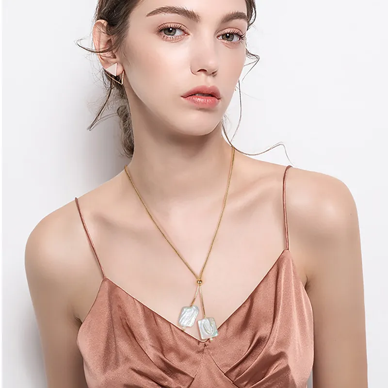S925 Baroque Fresh Water Pearl Pendant Necklace 80200417 - image1