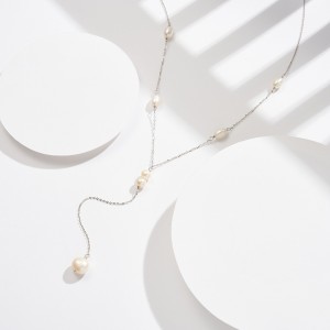 925 Sterling Silver Fresh Water Pearl Pendant Necklace 80200418