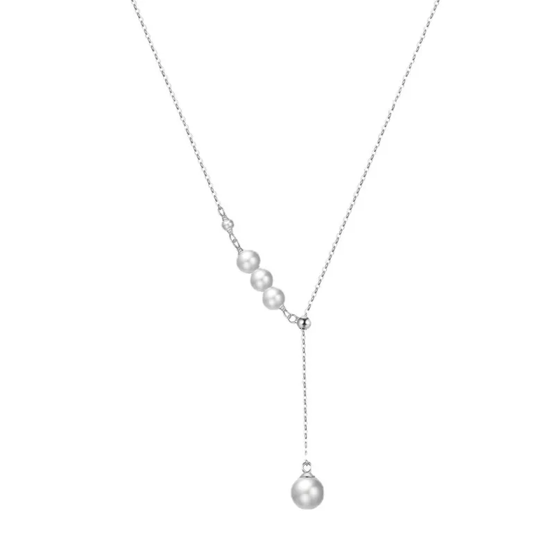 925 Sterling Silver Baroque Fresh Water Pearl Pendant Necklace 80200419