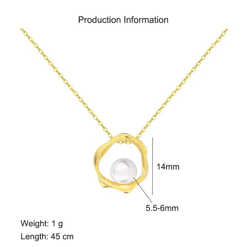 925 Sterling Silver Fresh Water Pearl Mobius Necklace 80200428 - image2