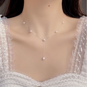 925 Sterling Silver Fresh Water Pearl Pendant Necklace 80200429