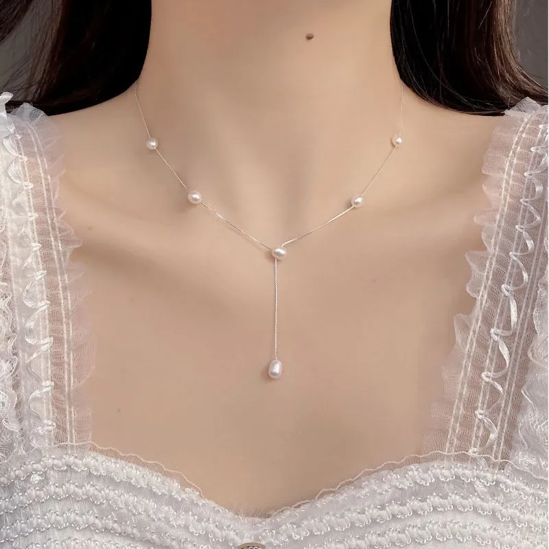 925 Sterling Silver Fresh Water Pearl Pendant Necklace 80200429 - image1