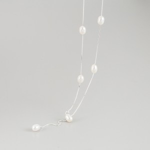 925 Sterling Silver Fresh Water Pearl Pendant Necklace 80200429