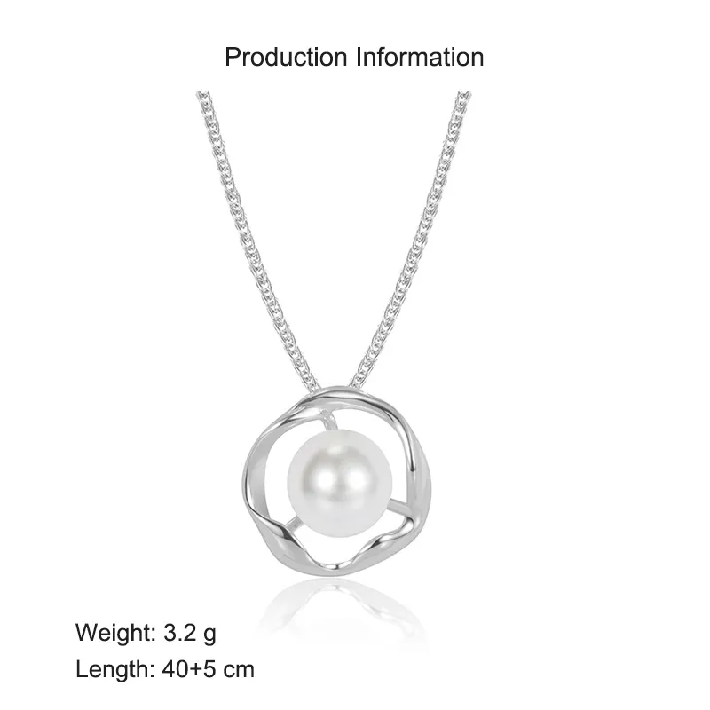 925 Sterling Silver Vintage Fresh Water Pearl Necklace 80200430 - image2