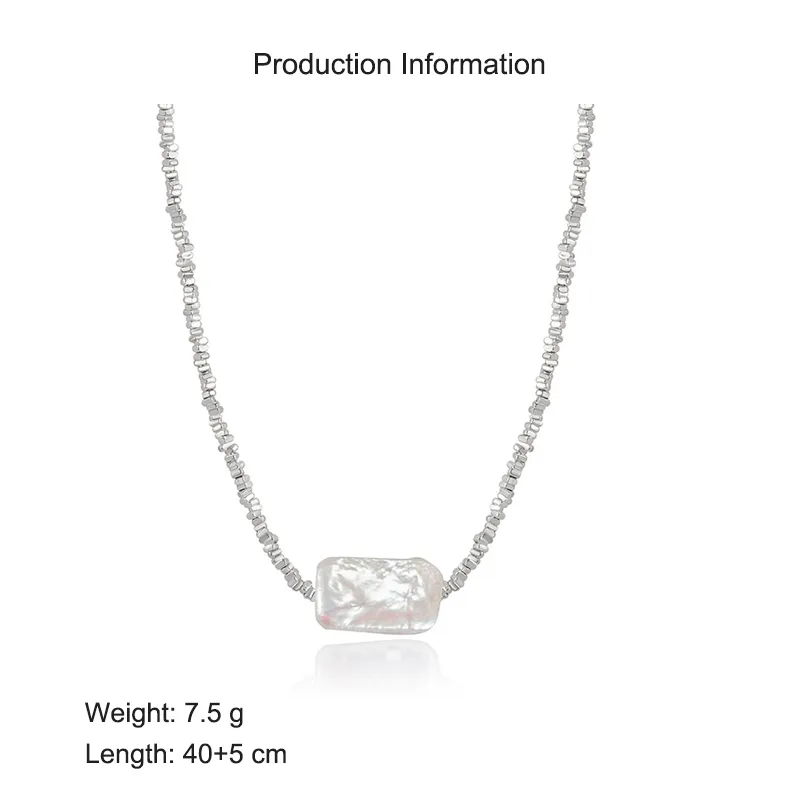 925 Sterling Silver Baroque Fresh Water Pearl Pendant Necklace 80200433 - image2