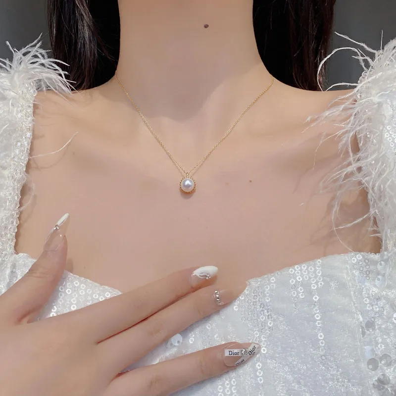 925 Sterling Silver Baroque Fresh Water Pearl Pendant Necklace 80200434 - image1
