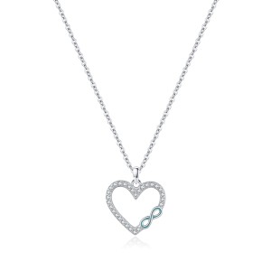 925 Sterling Silver Heart & Infinity Pendant Necklace 80200453 925 Sterling Silver Heart & Infinity Pendant Necklace 80200453