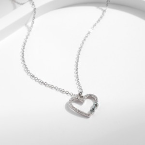 925 Sterling Silver Heart & Infinity Pendant Necklace 80200453 925 Sterling Silver Heart & Infinity Pendant Necklace 80200453