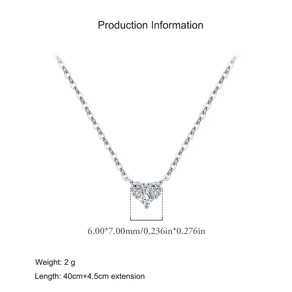 925 Sterling Silver Birthstone Heart Pendant Necklace 80200461 - image2