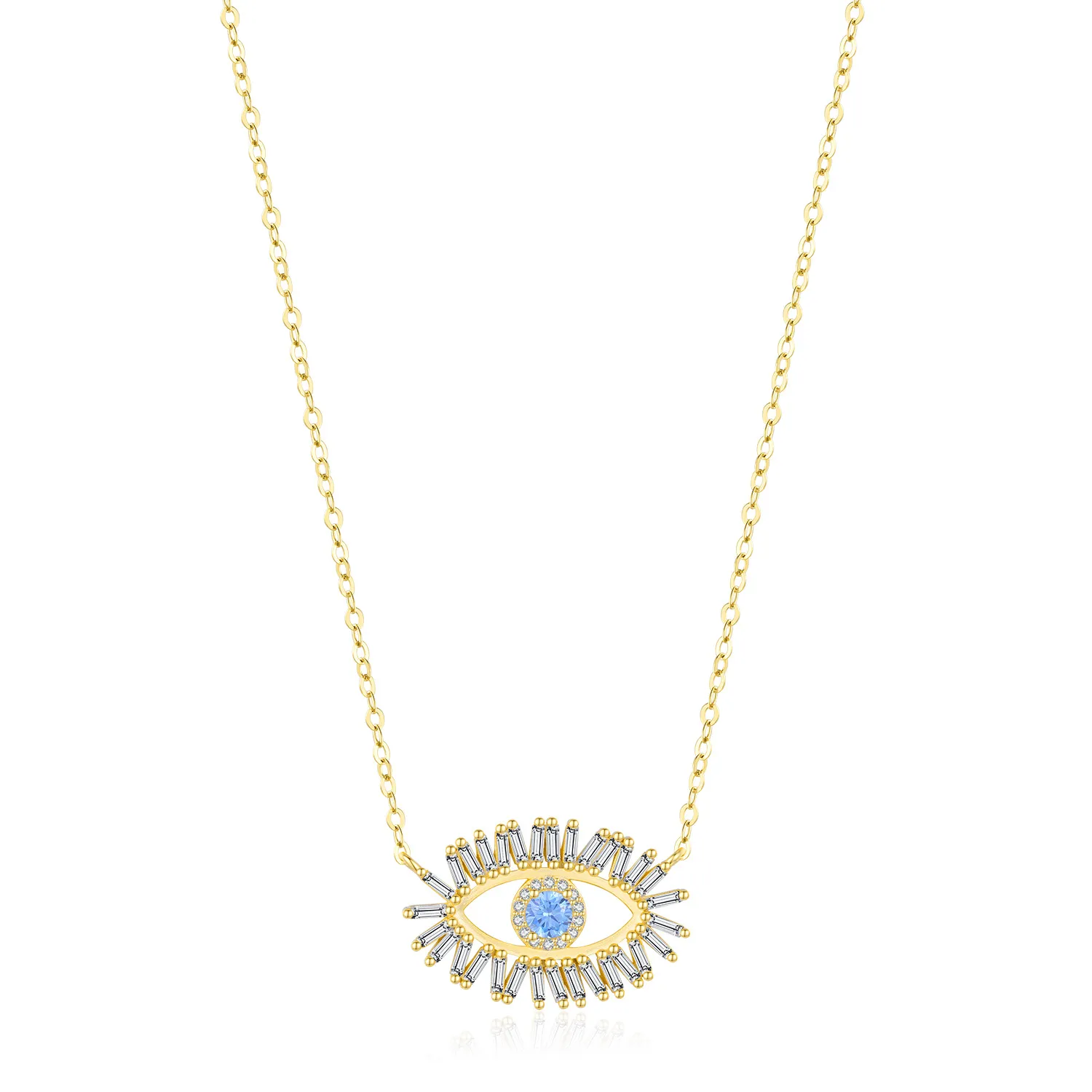 925 Sterling Silver Blue Evil Eye Necklace 80200465