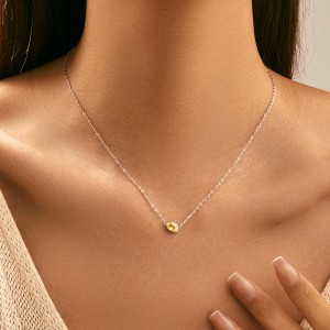 925 Sterling Silver Yellow Zircon Candy Pendant Necklace 80200468