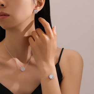 925 Sterling Silver 8mm Natural Opal Necklace 80200477