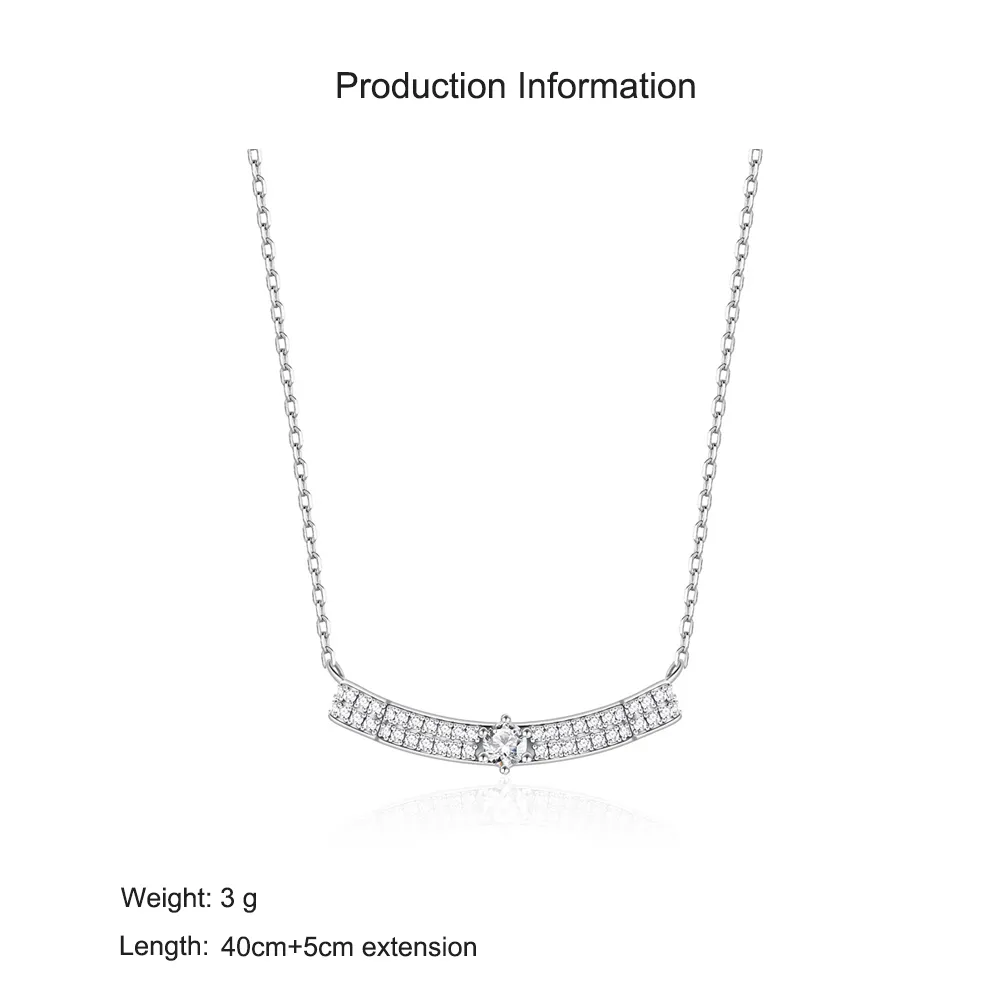 925 Sterling Silver Zircon Wave Choker Necklace 80200482 - image2
