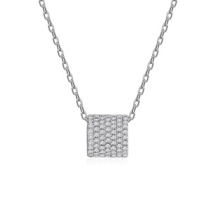 925 Sterling Silver Cylinder Pendant Necklace 80200496