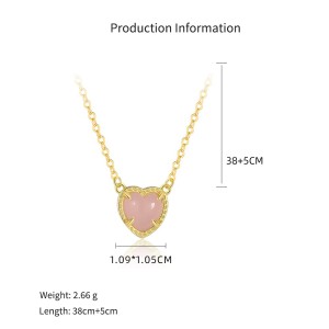 925 Sterling Silver Layered Shell Heart Pendant Necklace 80200517 925 Sterling Silver Layered Shell Heart Pendant Necklace 80200517