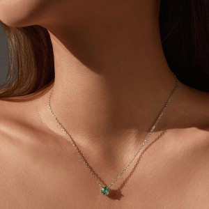 925 Sterling Silver Paraiba Color Rose Cut Necklace 80200526 925 Sterling Silver Paraiba Color Rose Cut Necklace 80200526